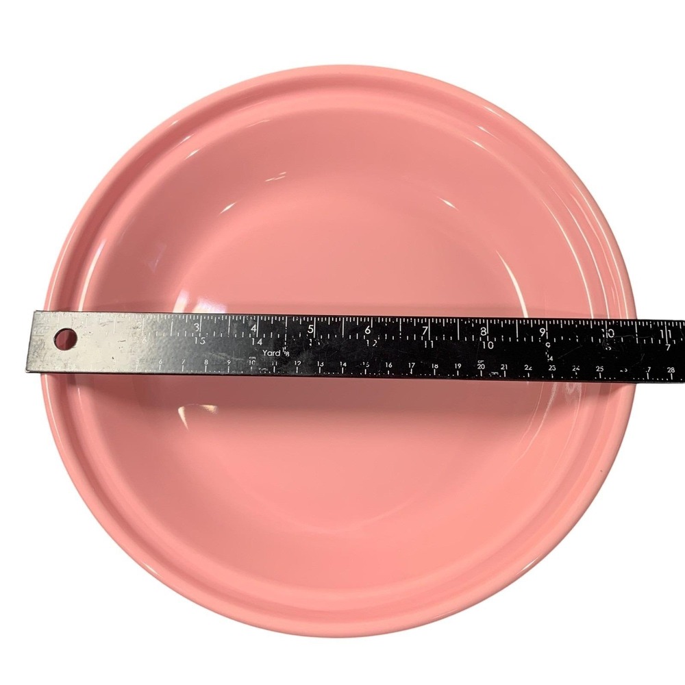 NIB Longaberger Pottery Pie Plate Cornflower Pink 9" Vitrified Oven Safe Dish - Picture 3 of 5